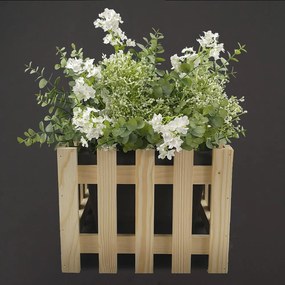 AMADEA Drevený obal na kvetináč, 27x27x21 cm Český výrobok