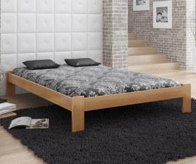 MAGNAT posteľ ADA 140x200 s roštom - masív borovica/morenie jelša