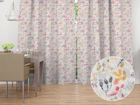 Biante Dekoračný záves PML-087 Červeno-oranžové lístky 145x210 cm