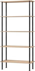 Regál v dekore duba v prírodnej farbe 80x163x35 cm Teidi – noo.ma