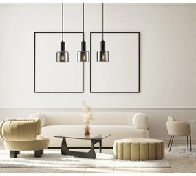 ITALUX PND-65342-3-BK+SG - Luster na lanku SANTIA 3xE27/40W/230V čierna