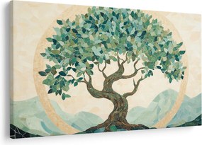 Obraz – Elegantná mozaika so stromom (90x60 cm)