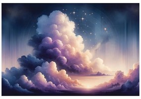 Samolepiaca tapeta hviezdne nebo nad oblačnou krajinou