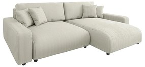 Krémová menčestrová rozkladacia rohová pohovka (variabilná) Sara – Ropez