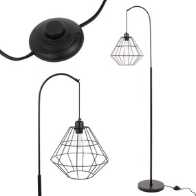 Toolight - Podlahová lampa 1xE27 60W APP538-1F, čierna, OSW-04898