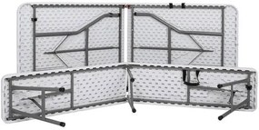 Skladací stôl 180x74x74 cm s lavicami SPRINGOS GF0099