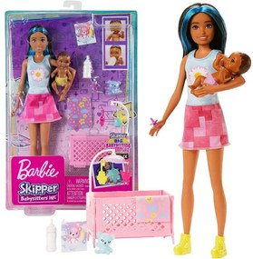 Jokomisiada Bábika Barbie Skipper opatrovateľka – bábätko s doplnkami HJY34