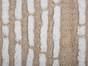 Bavlnený koberec 120 x 180 cm béžová/biela AHIRLI Beliani