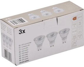 LED žiarovka PAR16/PAR51 GU10 / 4,9 W ( 64 W ) 450 lm 2700 K číra bal. - 3 ks