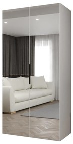Šatníková skriňa 100 cm Mirabella 3 (biela + čierna). Akcia -20%. Vlastná spoľahlivá doprava až k Vám domov. 1126448
