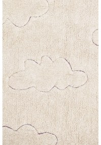 Krémový prateľný ručne tkaný bavlnený detský koberec 140x200 cm Clouds – Lorena Canals