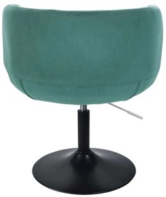 LuxuryForm DESIGN Kreslo MONTANA VELUR na čiernom tanieri - zelené