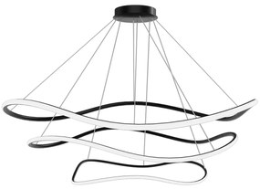 Toolight Toolight, LED závesná lampa 40/60/80cm, 82W, 3000K, LHJ016-CP3, čierna matná, OSW-50006