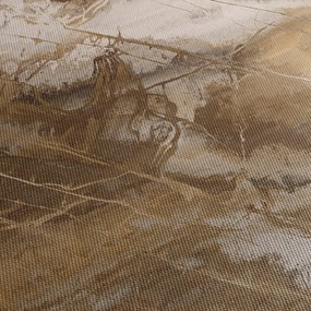 Obraz - Hnedá abstrakcia (120x50 cm)