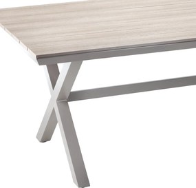 Garden Line Hliníkový záhradný stôl s doskou z polywoodu 180 x 100 x 75 cm béžový