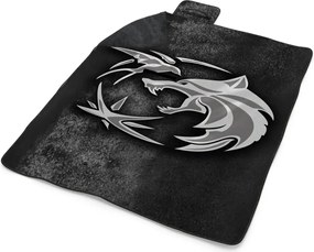 Sablio Plážová deka Zaklínač Sivý abstrakt: 200x140 cm