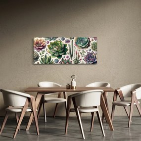 Obraz - Sukulenty (120x50 cm)