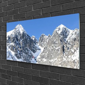 Skleneny obraz Hora sneh príroda 140x70 cm