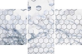 Obraz - Mramorované hexagóny (90x60 cm)
