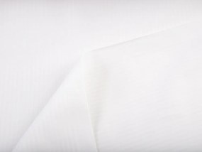 Biante Damaškový oválny obrus Atlas Grádl DM-012 Biely - tenké pásiky 2 mm 100x140 cm