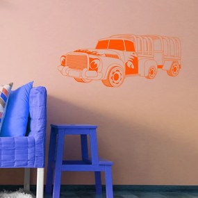 Veselá Stena Samolepka na stenu na stenu Detský nákladiačik Farba: černá