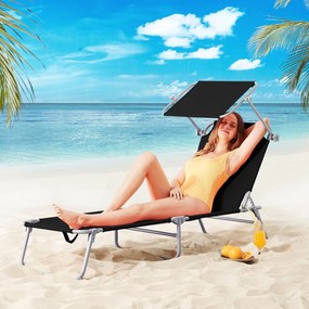 InternetovaZahrada Hliníkové lehátko Hawaii - antracit