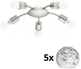 Eglo - LED Stropné svietidlo MY CHOICE 5xE14/4W/230V  chróm/biela/čierna