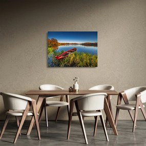 Sklenený obraz červené pramice (70x50 cm)