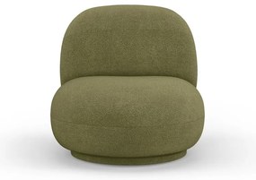 Zelené kreslo z textílie buklé Chuck – Micadoni Home