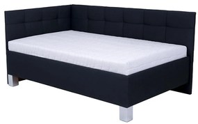 Čalúnená posteľ s úložným priestorom bez matraca MARIA PETITE 120x200 cm antracit