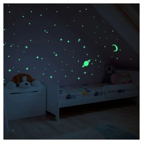 Svietiace samolepky na stenu Ambiance Moon and Planets
