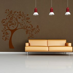 Veselá Stena Samolepka Strom v zasnení Farba: hnědá, Veľkosť: 80 x 80 cm