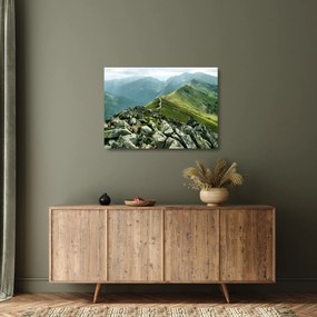 Sklenený obraz - Horská krajina (70x50 cm)