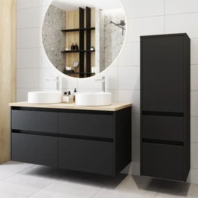 Mereo, Mereo Opto, kúpeľňová skrinka 121 cm, Multidecor, Betón tmavosivý, MER-CN993SBET2