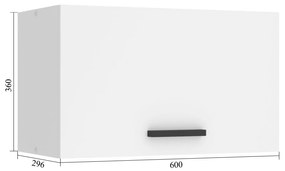 Kuchynská skrinka Belini Premium Full Version nad digestor 60 cm biely mat