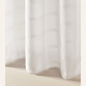 Jemne krémová záclona Maura so zavesením na pásku 300 x 250 cm