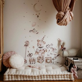 Samolepka do detskej izby plyšový medvedík Teodor 75x100cm