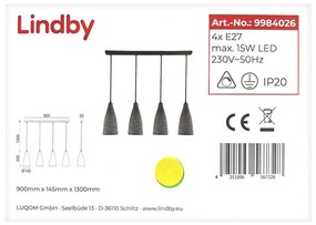 Lindby Lindby - Luster na lanku SANNE 4xE27/15W/230V LW0596