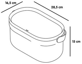 Plastia Nádoba na bioodpad s rámčekom a sáčkami, taupe, 3,1 l