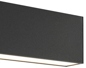 Čierne stropné svietidlo vrátane LED 3-stupňového stmievača 2700-4000K - Keane