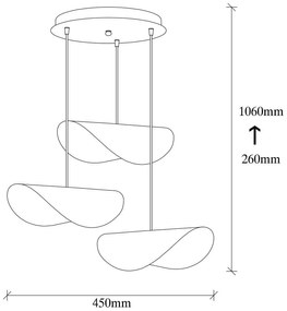 Závesné svietidlo v čiernej a zlatej farbe s kovovým tienidlom ø 45 cm Sivani – Opviq lights