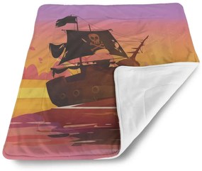 Sablio Deka pre bábätko Pirátska loď pri západe slnka - 90x120 cm