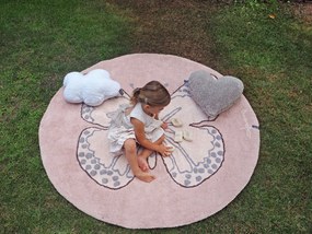Lorena Canals koberce Ručne tkaný kusový koberec Butterfly - 160x160 (priemer) kruh cm