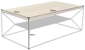 Dizajnový konferenčný stolík Haines 110 cm dub