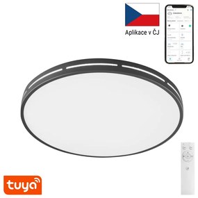 Chytré stropné LED svetlo Immax NEO LITE VISTAS SMART, 24W, Tuya Wi-Fi, 42cm, okrúhle, čierne