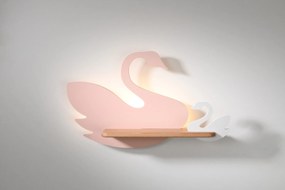 Candellux SWAN Nástenné svietidlo 5W LED IQ KIDS pink+white 21-75598