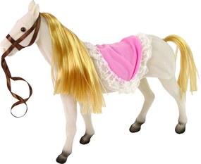 LEAN Toys Bábika princezná s bielym koníkom – figúrky a doplnky