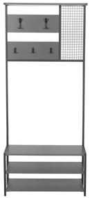 Predsieňová stena NOMAD 182x78 cm čierna/antracit