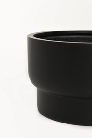 Dizajnový kvetináč LIVELLI, sklolaminát, výška 28 cm, čierny