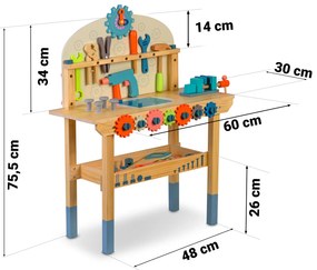 Drevená dielňa s náradím RK-876 Ricokids